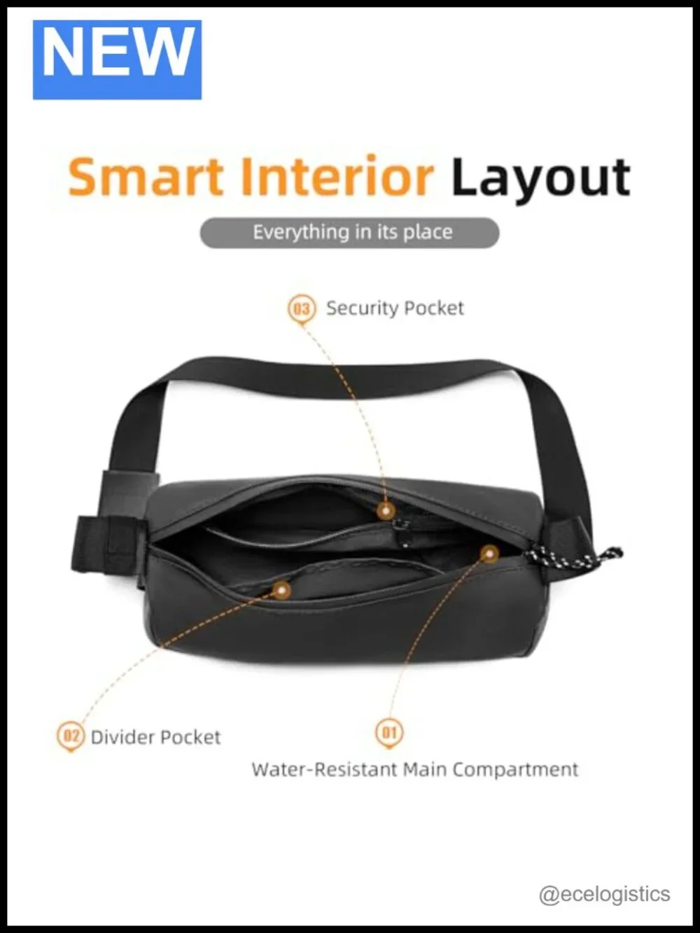 Water Resistant PU Faux Leather Sling Bag Small Crossbody Backpack